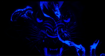 Cinematic frame - jaguar roar with blue splash