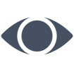 Een oog symbool om "transparant" visueel te illustreren.