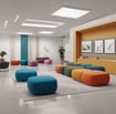Double rideaux en velours terracotta de la maison Designers Guild et voilages avec tête plis plats