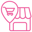 Pink line drawing of the Etsy Store logo