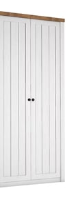 Armoire Parma A135 blanche et bois lefkas