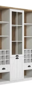 Vitrine Parma A148 blanche et bois lefkas 