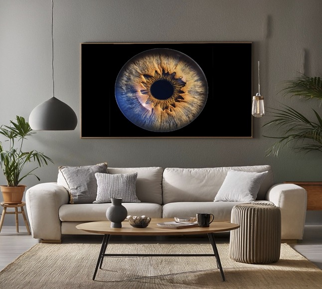Photographie d'iris dans le salon