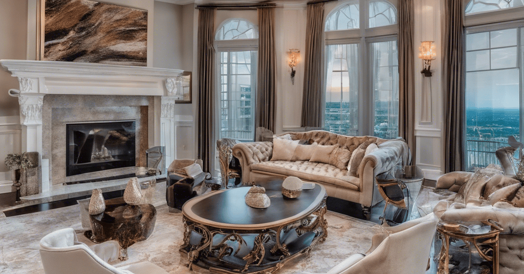 Beautiful living room in downtown Vancouver