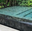 Green Stone and Black Lava