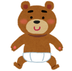 Illustration d'un ours en peluche portant une couche