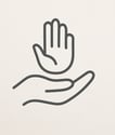 Pictogramme fait main, symbole de culture artisanale respectueuse