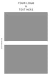 print layout with 2 photos and design on the top