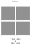 print layout with 4 photos and design on the bottom