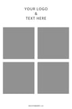 print layout with 4 photos and design on the top
