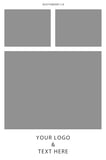 print layout with 3 photos and design on the bottom