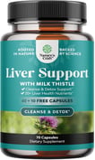 a bottle of liver support with milk thistle