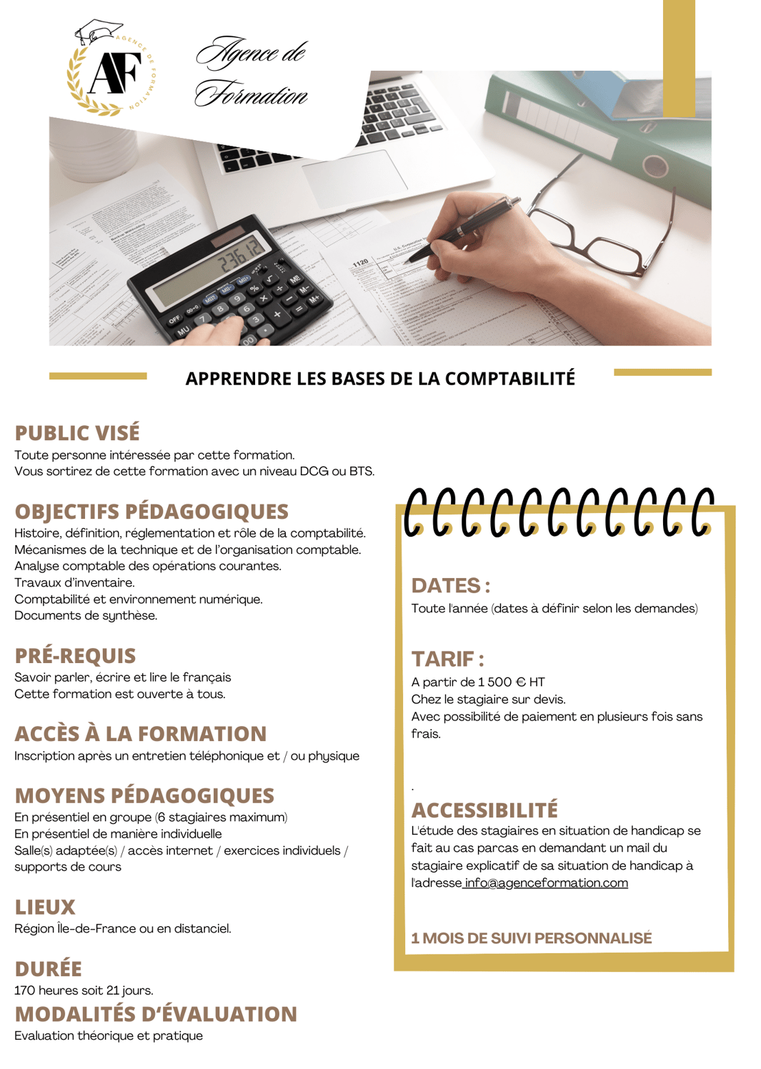 Programme bases de la comptabilité