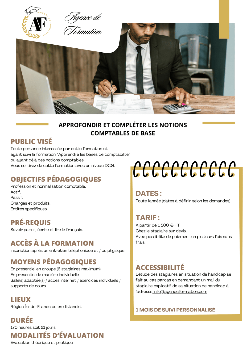 Programme approfondir les bases de la comptabilité