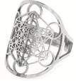 Bague ajustable en acier inoxydable avec nœud celtique et triskell