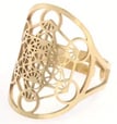 Bague ajustable en acier inoxydable avec nœud celtique et triskell