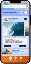 DropIn Surf trip planner photo of the app, surf watersport app 
