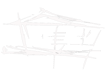 a black and white drawing of a house