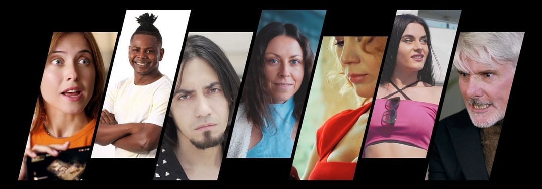 Actors, cameramen, script writers, lighting specialists, makeup artists, set designers, 3D animators