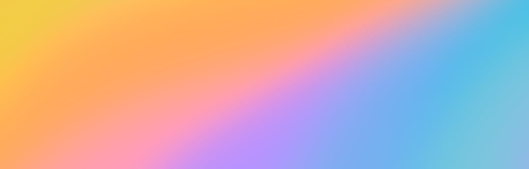 The YCCPA Gradient: a colorful gradient moving from yellow, to orange, pink, purple, and blue