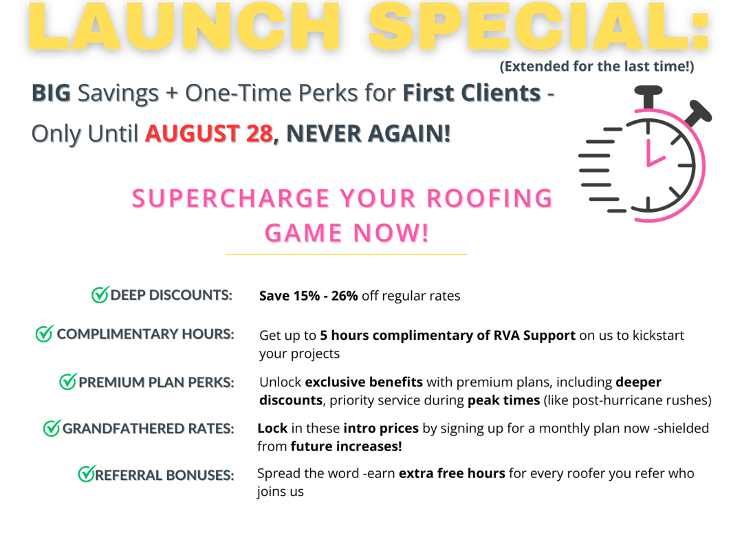 Launch Special Element for First Client's Extended One More Time Until August 28th, Clock Image