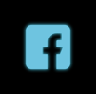 blue glowing facebook icon