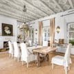 Dining room at Finca Santa Katerina with traditional furniture and chandelier