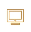 pictogramme ordinateur doré