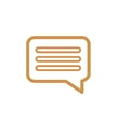 pictogramme bulle de conversation doré