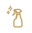 pictogramme vaporisateur ménage doré
