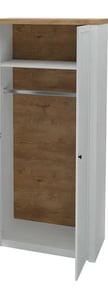 Armoire Parma A135 blanche et bois lefkas 