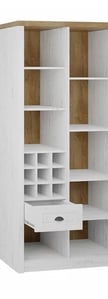 Vitrine Parma A148 blanche et bois lefkas 