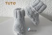 patron modèle chaussons à tricoter