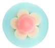 a flower shape cotton candy floss