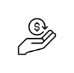 Guaranteed rent payments icon