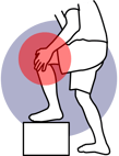 knee pain vector art