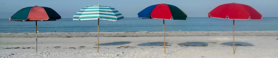 Beach Umbrellas on Crescent Beach Siesta Key
