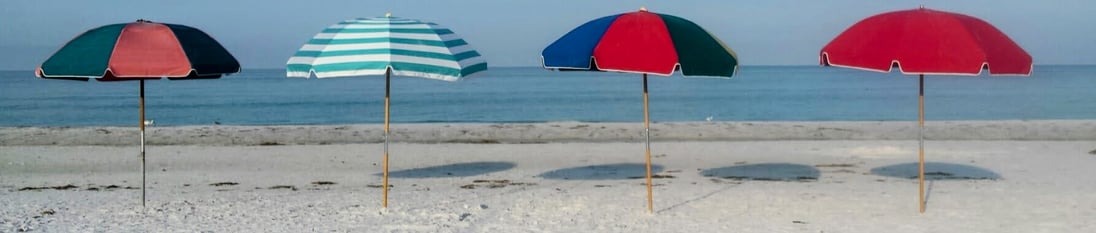 Beach Umbrellas on Crescent Beach Siesta Key