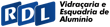 RDL Vidraçaria e Esquadrias de Alumínio. logo