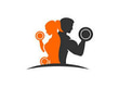 Train with bright fitness logo