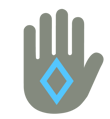 Diamond hand construction logo