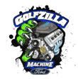 Servicio Técnico especializado automotriz golfzilla machine logo