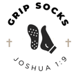 Grip Socks Joshua 1:9 logo