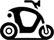 Three-wheeled electric vehicle logo