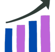 a bar chart showing the growth of a bar chart