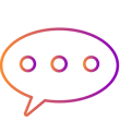 Decorative chat box icon