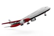 a large jetliner flying in the air