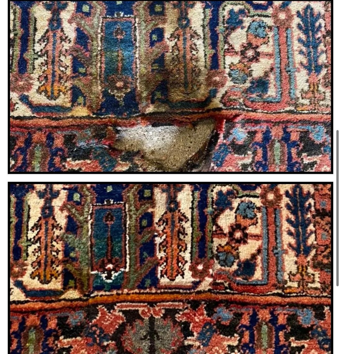 Sauvetage de tapis après dégât des eaux à Cannes — La Clinique d'Orient