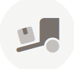 a package being loaded into or unloaded off of a shipping truck or cart depicting export support
