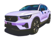 Cute lavender Volvo XC40 SUV for rent,  customized with a stylish wrap